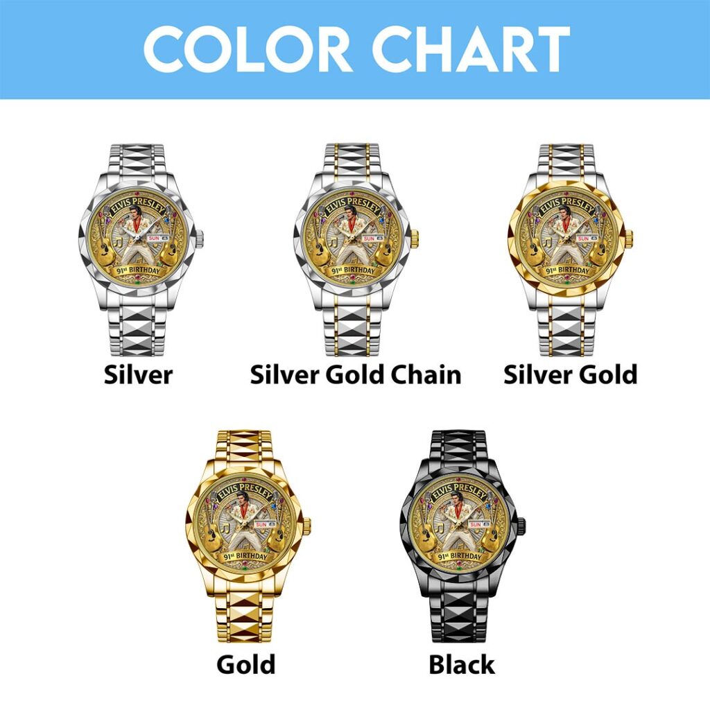 Elvis Presley 91st Anniversary Alloy Luxury Quartz Watch - HOATT15899