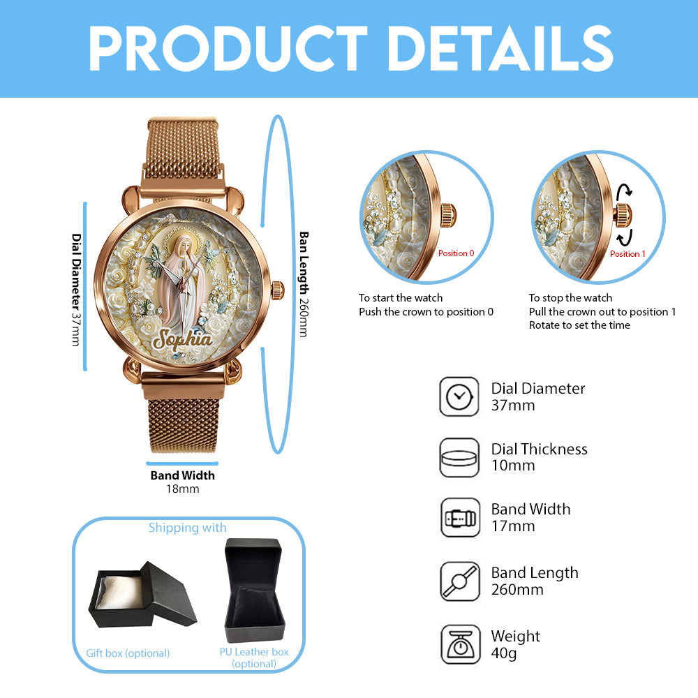 Personalized Eternal Faith Mesh Strap Quartz Watch - TANTN15407