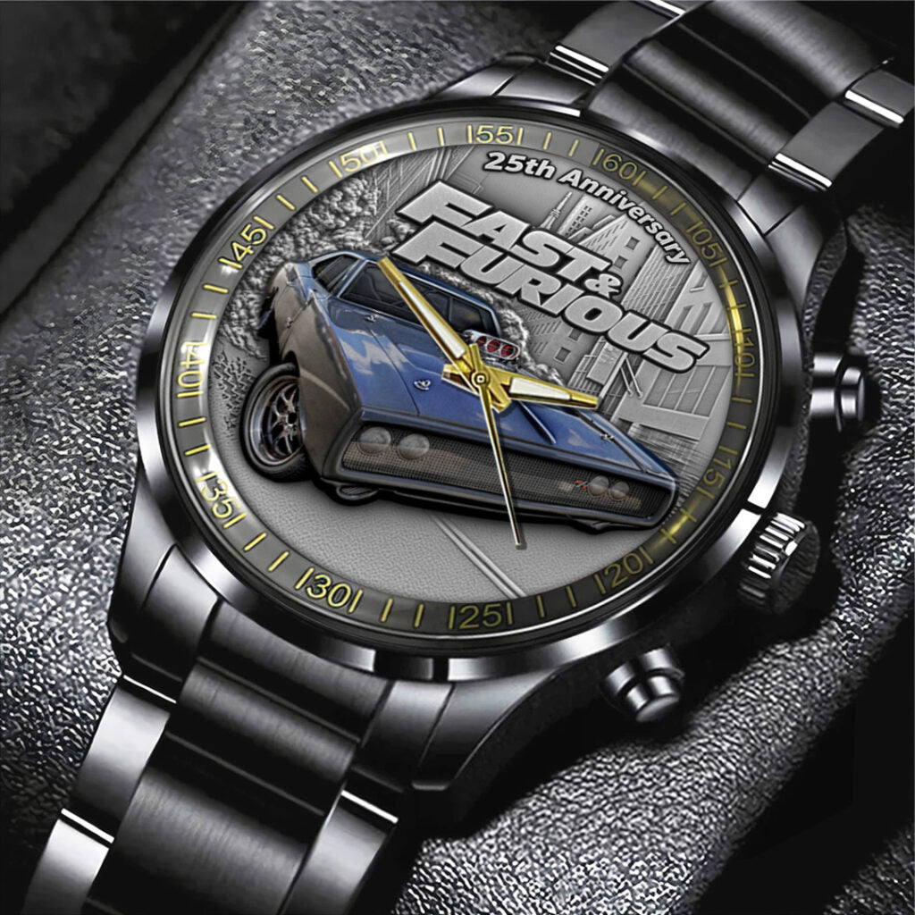 Fast & Furious 25th Anniversary Black Stainless Steel Watch - TANTN24849