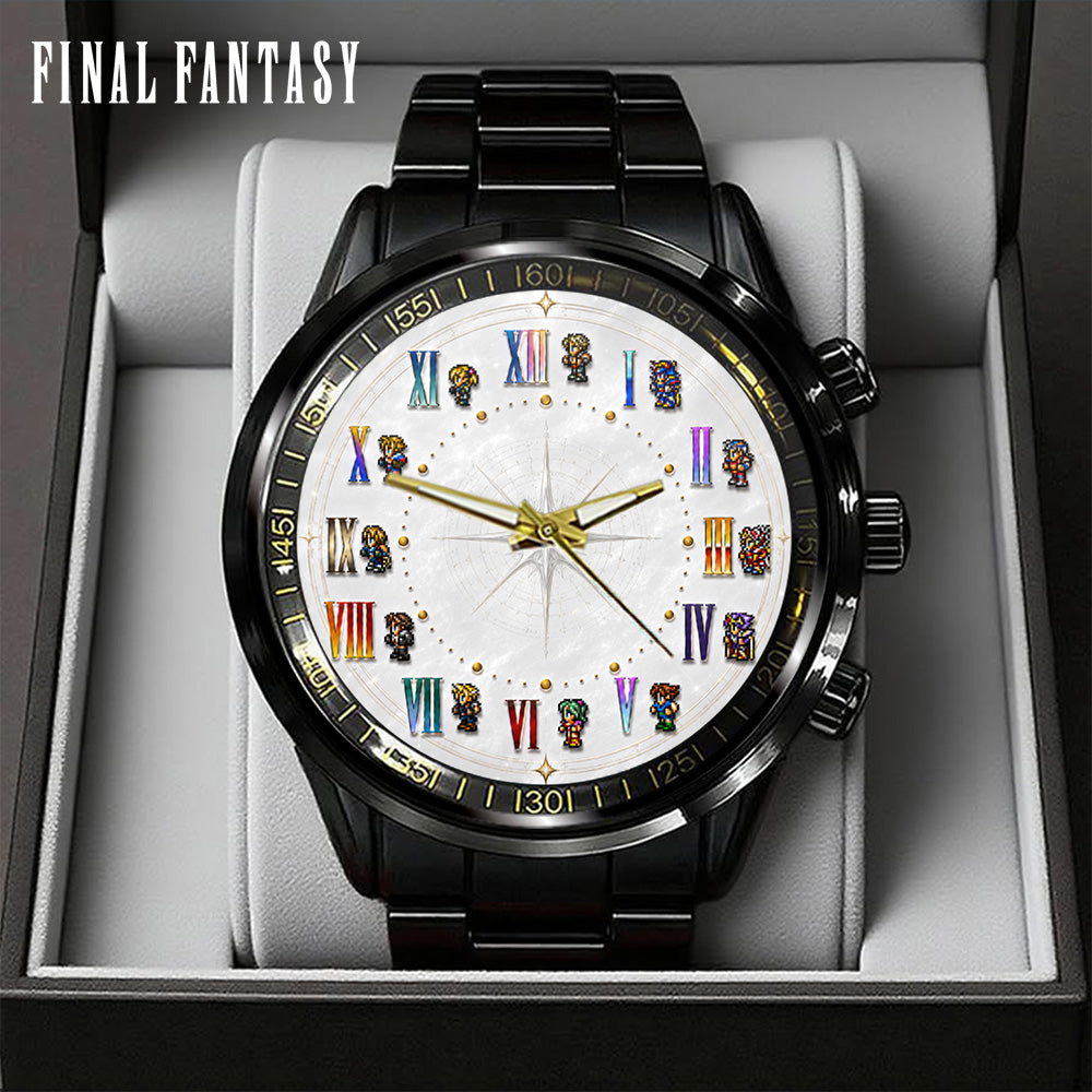 Final Fantasy Black Stainless Steel Watch - GNE7679