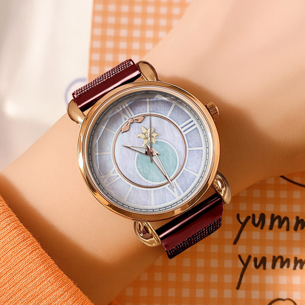 Final Fantasy VII x Aerith Gainsborough Mesh Strap Quartz Watch - GNE6540