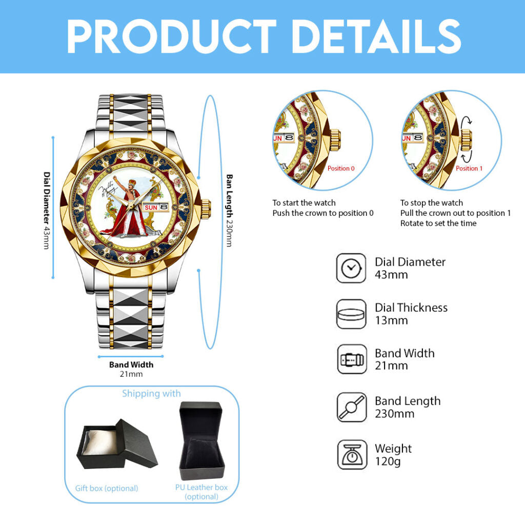 Freddie Mercury 80th Anniversary Alloy Luxury Quartz Watch - HOATT15261