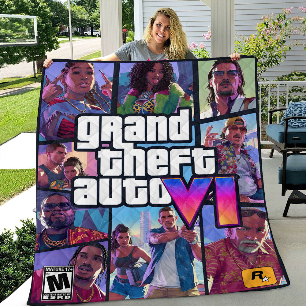 Grand Theft Auto VI Quilt Blanket - TANTN24032