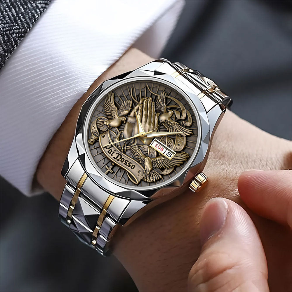 God Is Good Alloy Luxury Quartz Watch - TANTN 15186