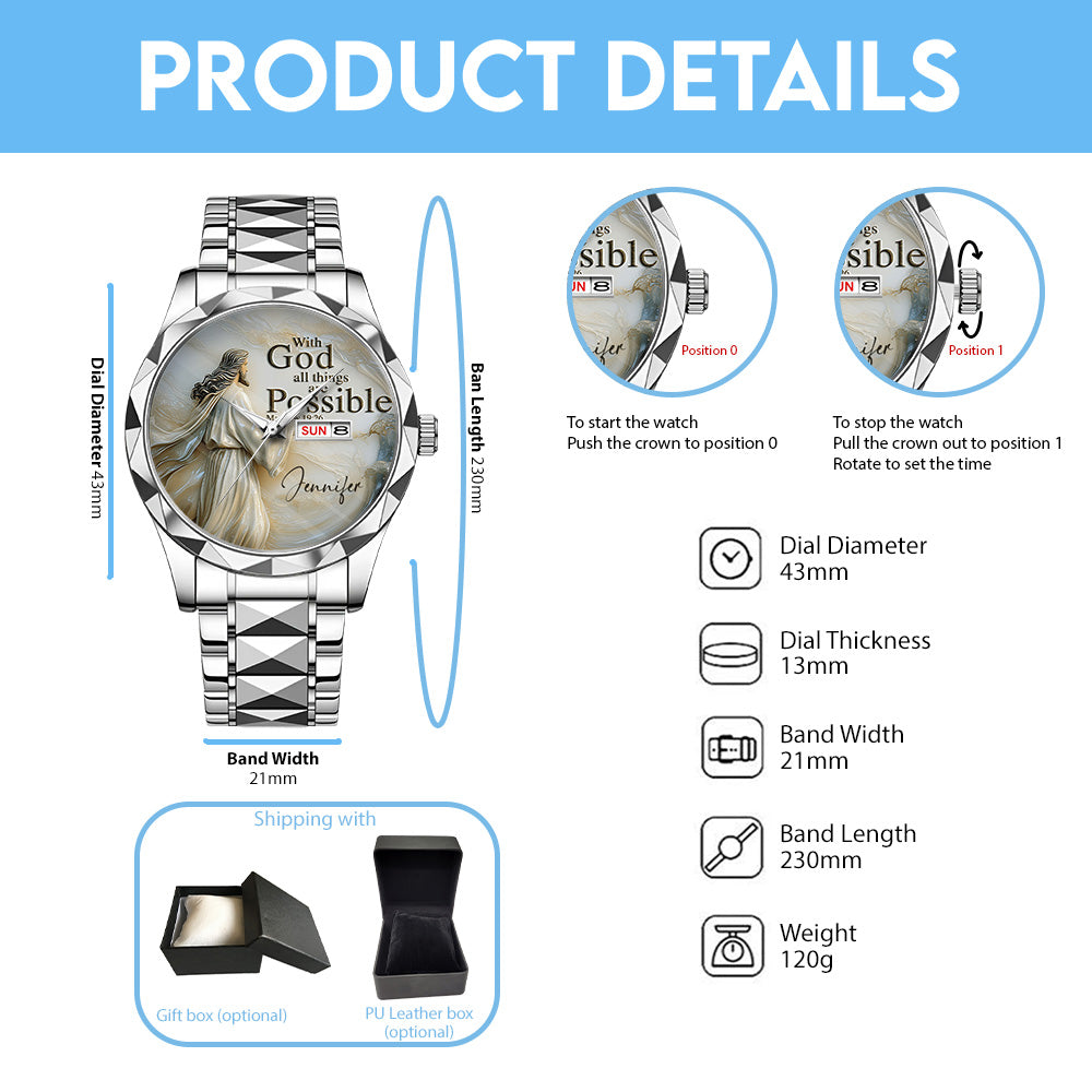 Personalized God Is Good Alloy Luxury Quartz Watch - TANTN15400