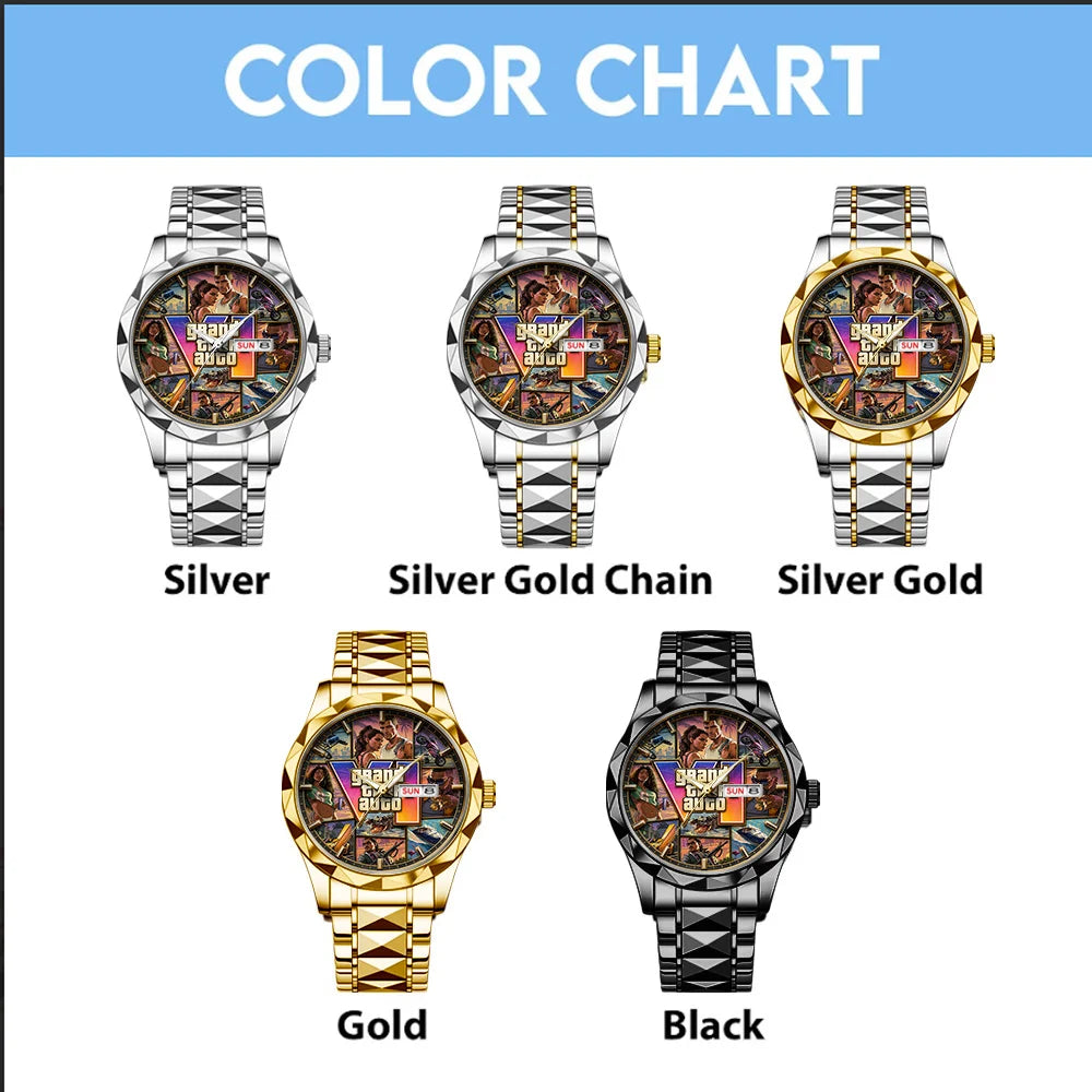 Grand Theft Auto VI Alloy Luxury Quartz Watch - GNE8378