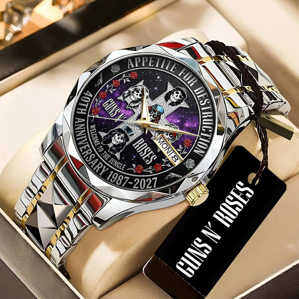 Guns N' Roses 40th Anniversary Alloy Luxury Quartz Watch - TANTN21628