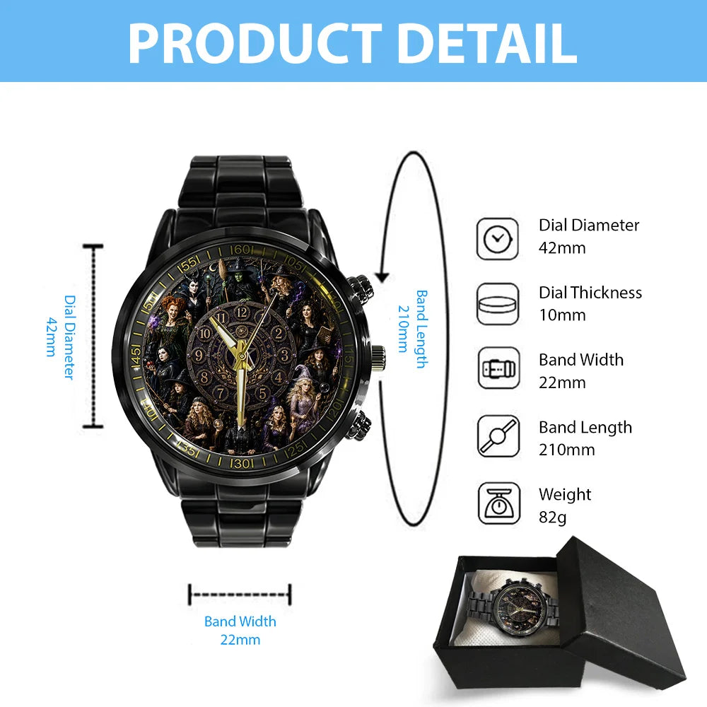 Witches Black Stainless Steel Watch - GNE8296