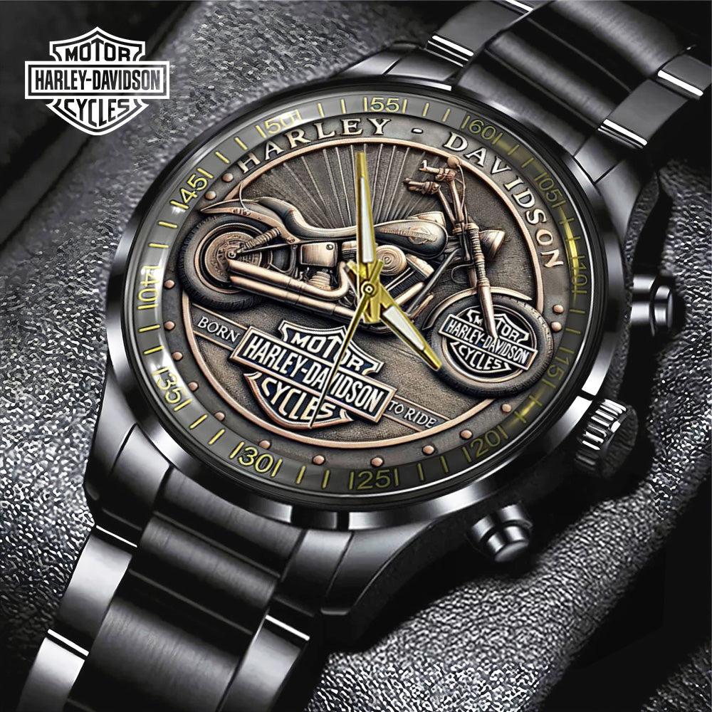 Harley Davidson Black Stainless Steel Watch - TANTN15872
