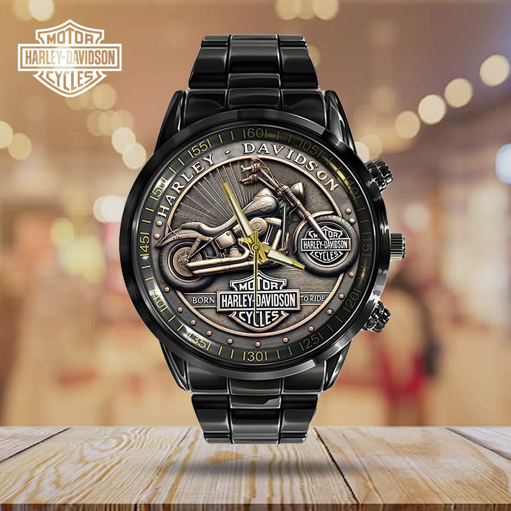 Harley Davidson Black Stainless Steel Watch - TANTN15872