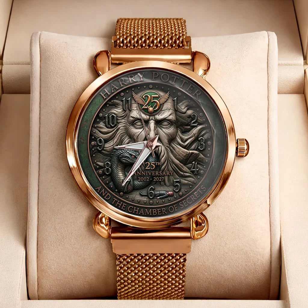 Harry Potter and The Chamber of Secrets 25th Anniversary Mesh Strap Quartz Watch - TMTHU8996