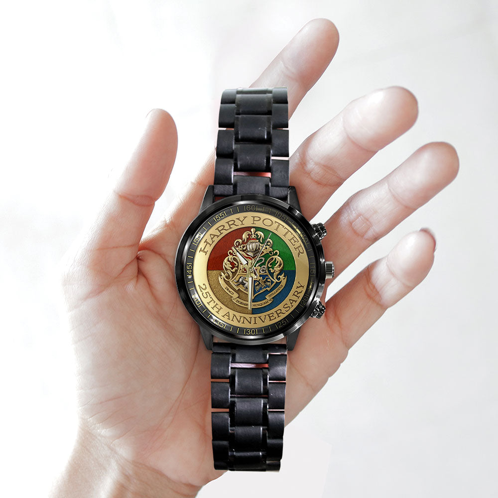 Harry Potter 25th Anniversary Black Stainless Steel Watch - TMTHU2727