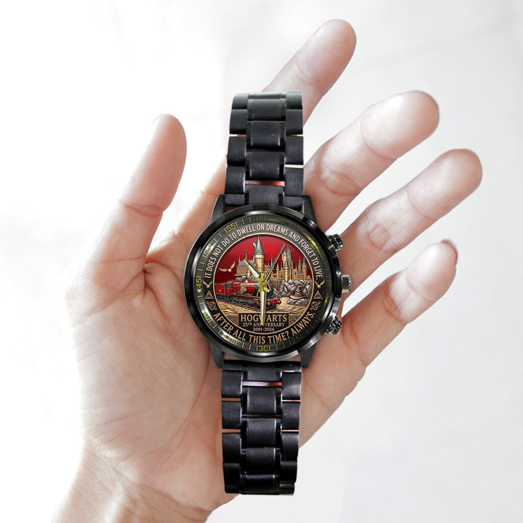 Harry Potter 25th Anniversary Black Stainless Steel Watch - TANTN21532