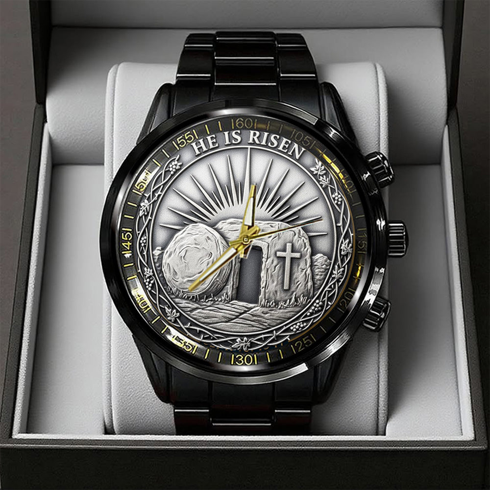 He Is Risen Black Stainless Steel Watch - TANTN17416