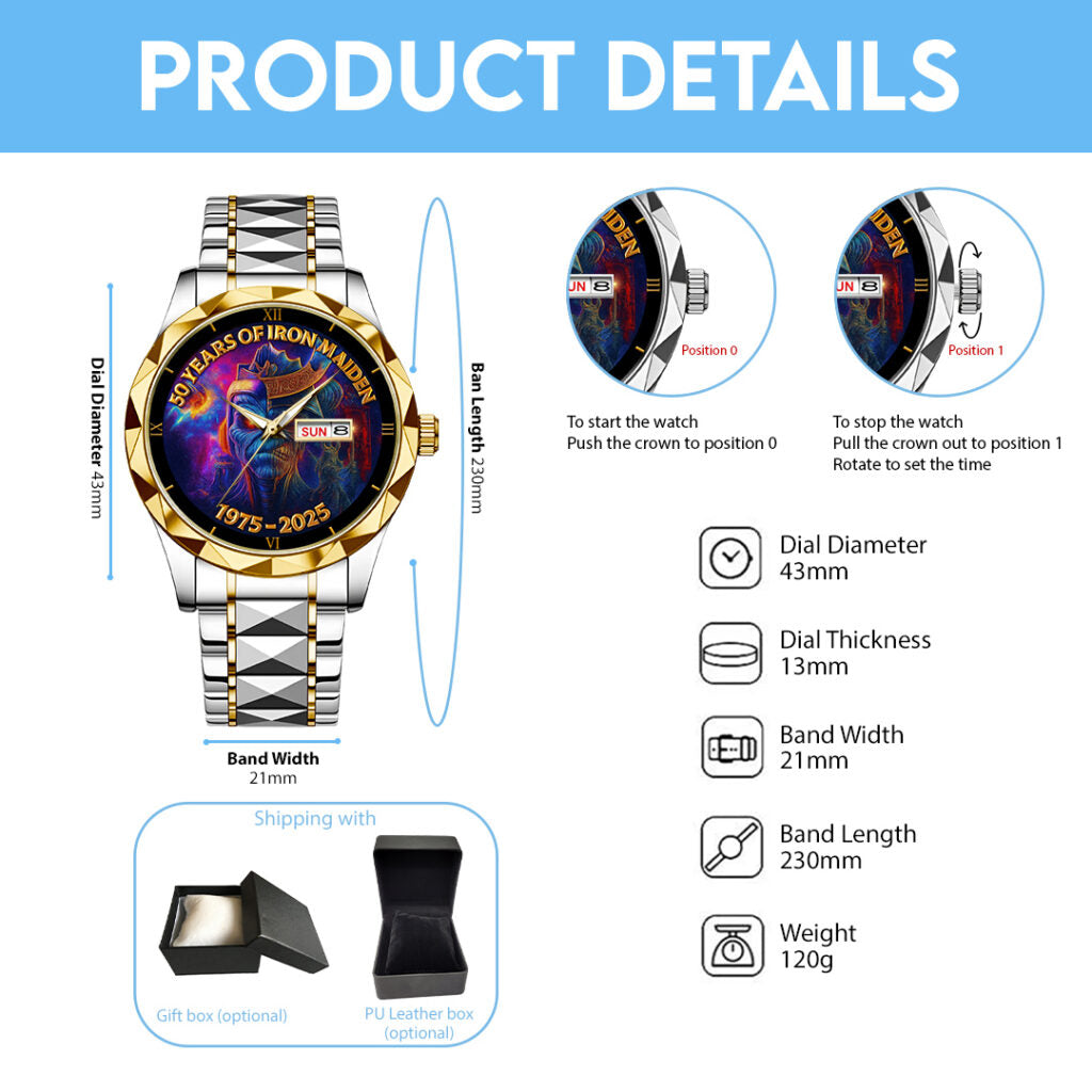 Iron Maiden Alloy Luxury Quartz Watch - TMTHU 205