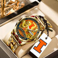 Illinois Fighting Illini Football Alloy Luxury Quartz Watch - TANTN17999