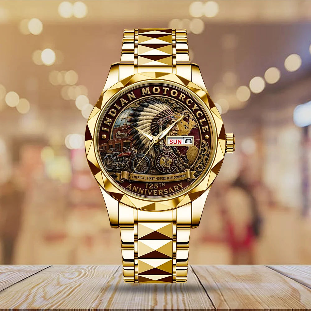 Indian Motorcycle 125th Anniversary Alloy Luxury Quartz Watch - TMTHU8598