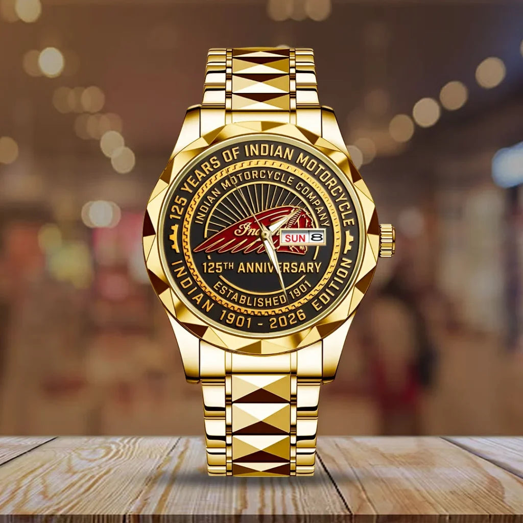 Indian Motorcycle 125th Anniversary Alloy Luxury Quartz Watch - TMTHU8646