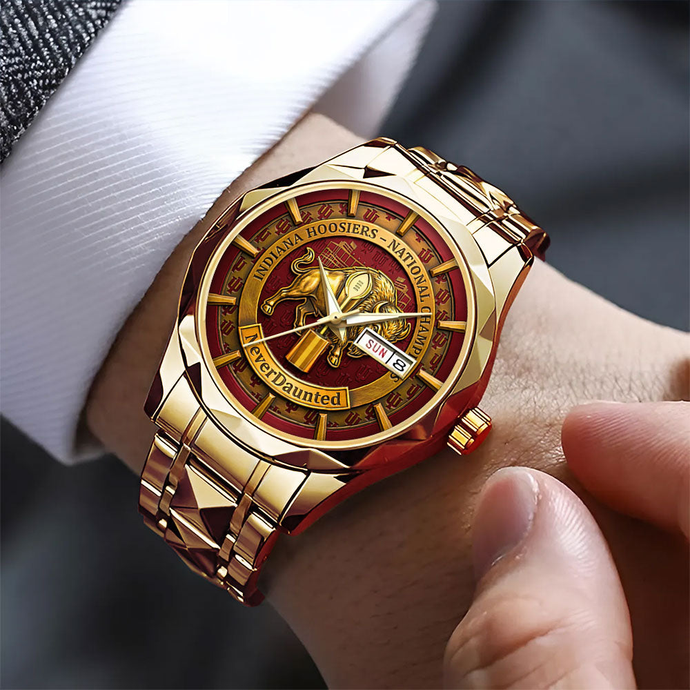 Indiana Hoosiers Football 2025 National Champions Alloy Luxury Quartz Watch - MAITM14592