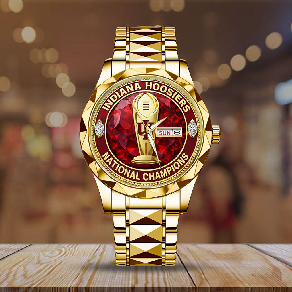 Indiana Hoosiers Football Alloy Luxury Quartz Watch - TMTHU3421