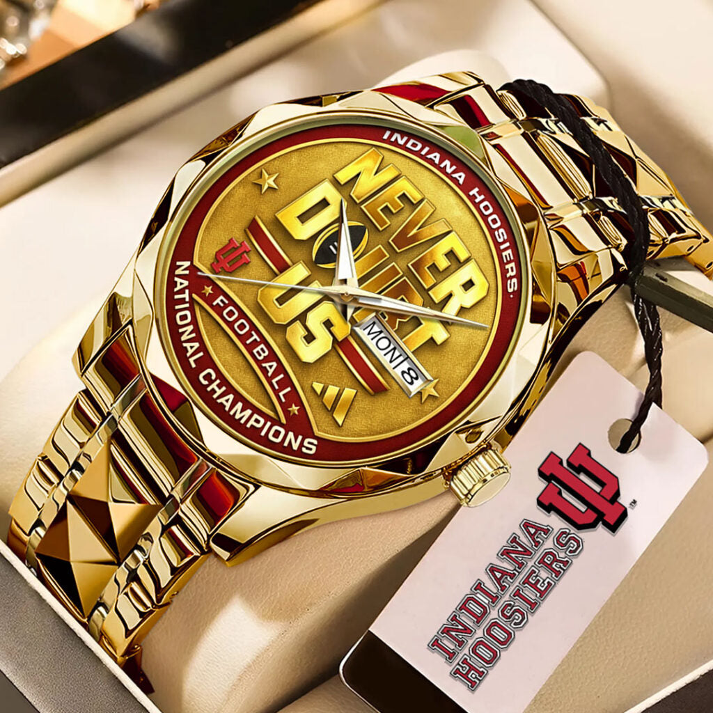 Indiana Hoosiers Football 2025 Alloy Luxury Quartz Watch - TMTHU3377