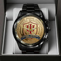 Indiana Hoosiers Football 2025 National Champions Black Stainless Steel Watch - TANTN20463