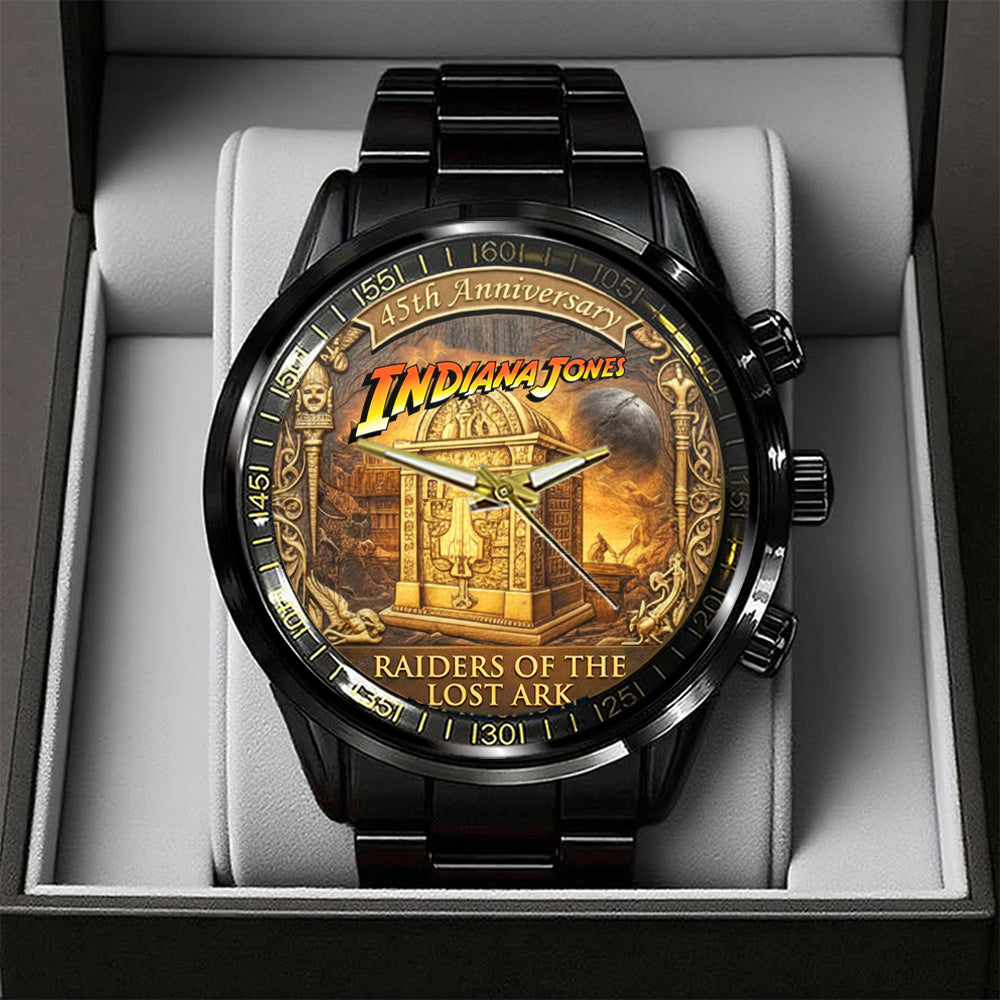 Indiana Jones Raiders of the Lost Ark 45th Anniversary Black Stainless Steel Watch - TANTN20394