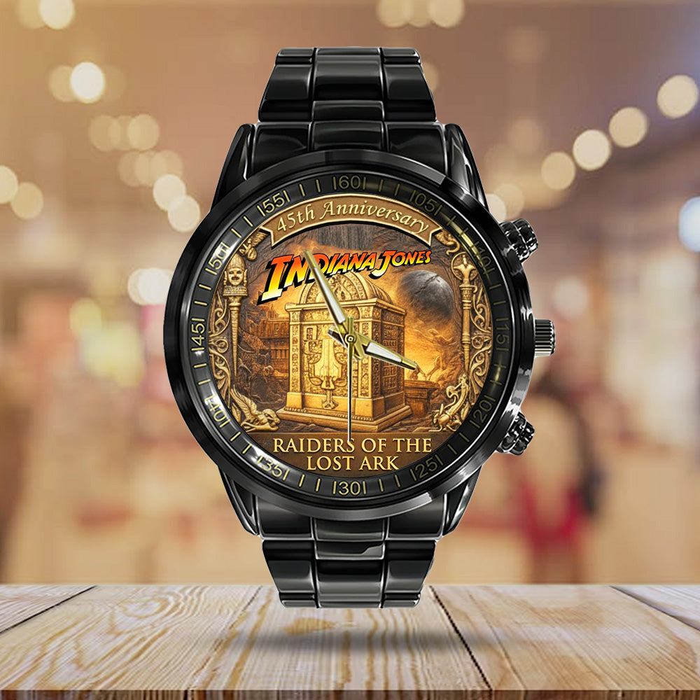 Indiana Jones Raiders of the Lost Ark 45th Anniversary Black Stainless Steel Watch - TANTN20394