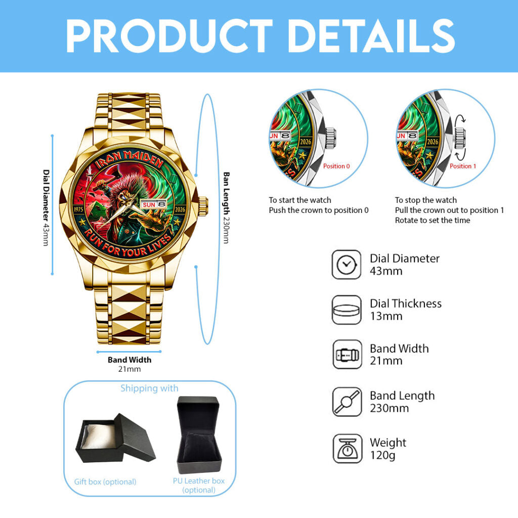 Iron Maiden Alloy Luxury Quartz Watch - TMTHU3733