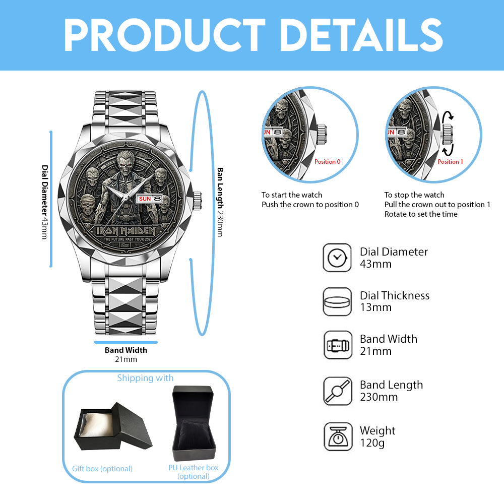 Iron Maiden Alloy Luxury Quartz Watch - TANTN20804
