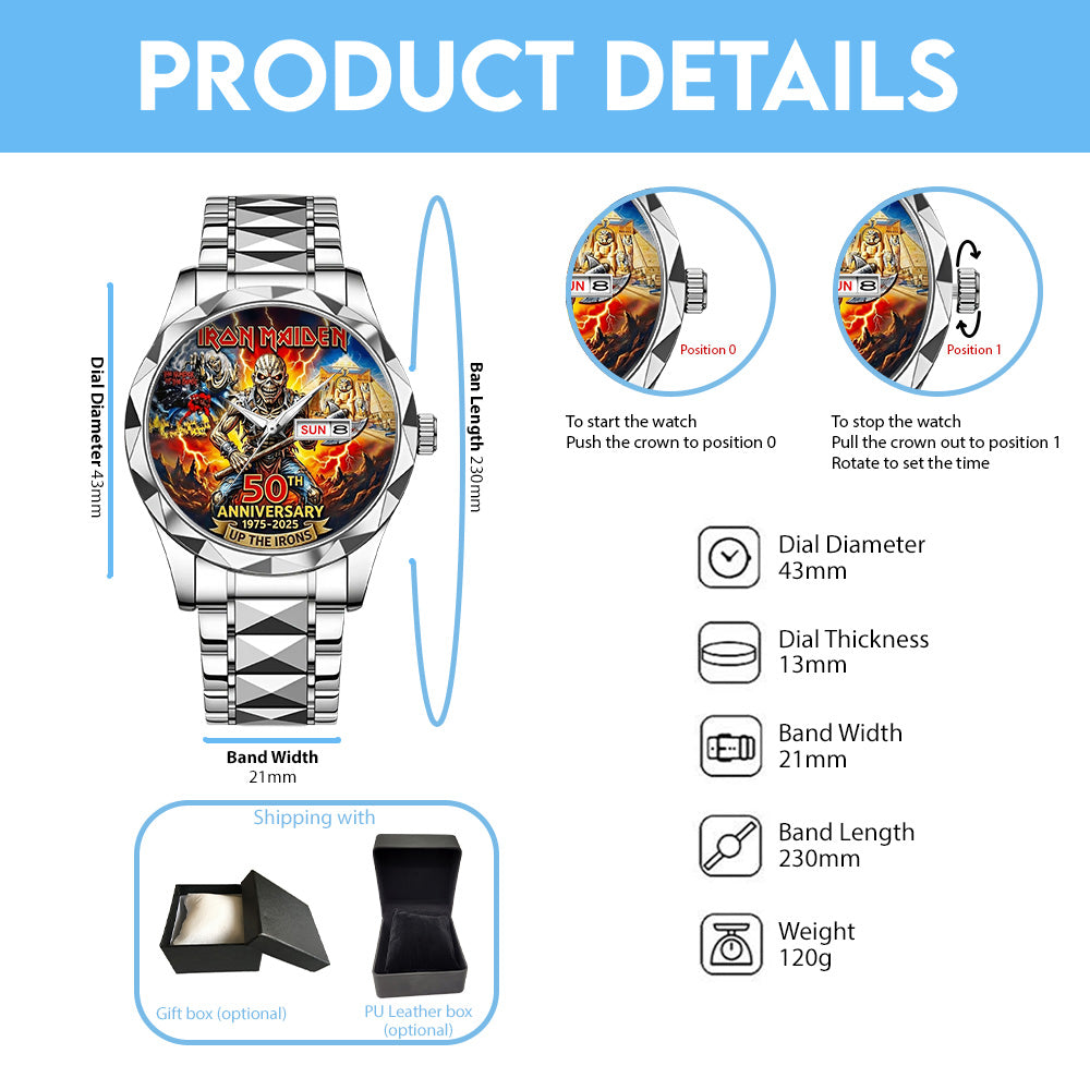 Iron Maiden 50th Anniversary Alloy Luxury Quartz Watch - TANTN19766