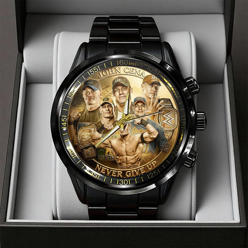 John Cena Black Stainless Steel Watch - TANTN19430
