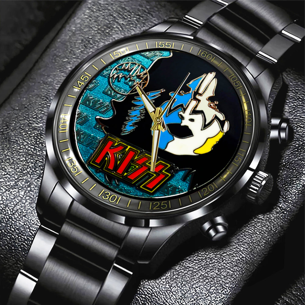 KISS Black Stainless Steel Watch - TANTN 7771