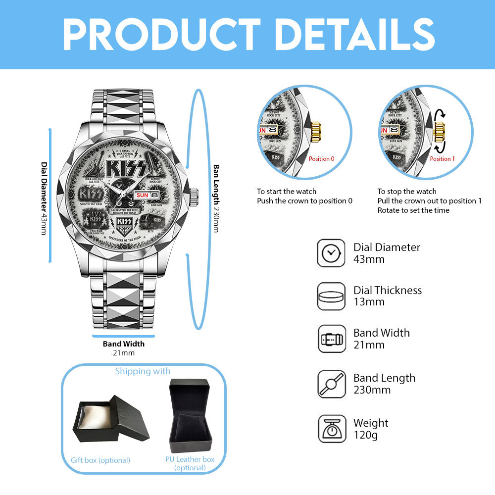 KISS Alloy Luxury Quartz Watch - TANTN24474