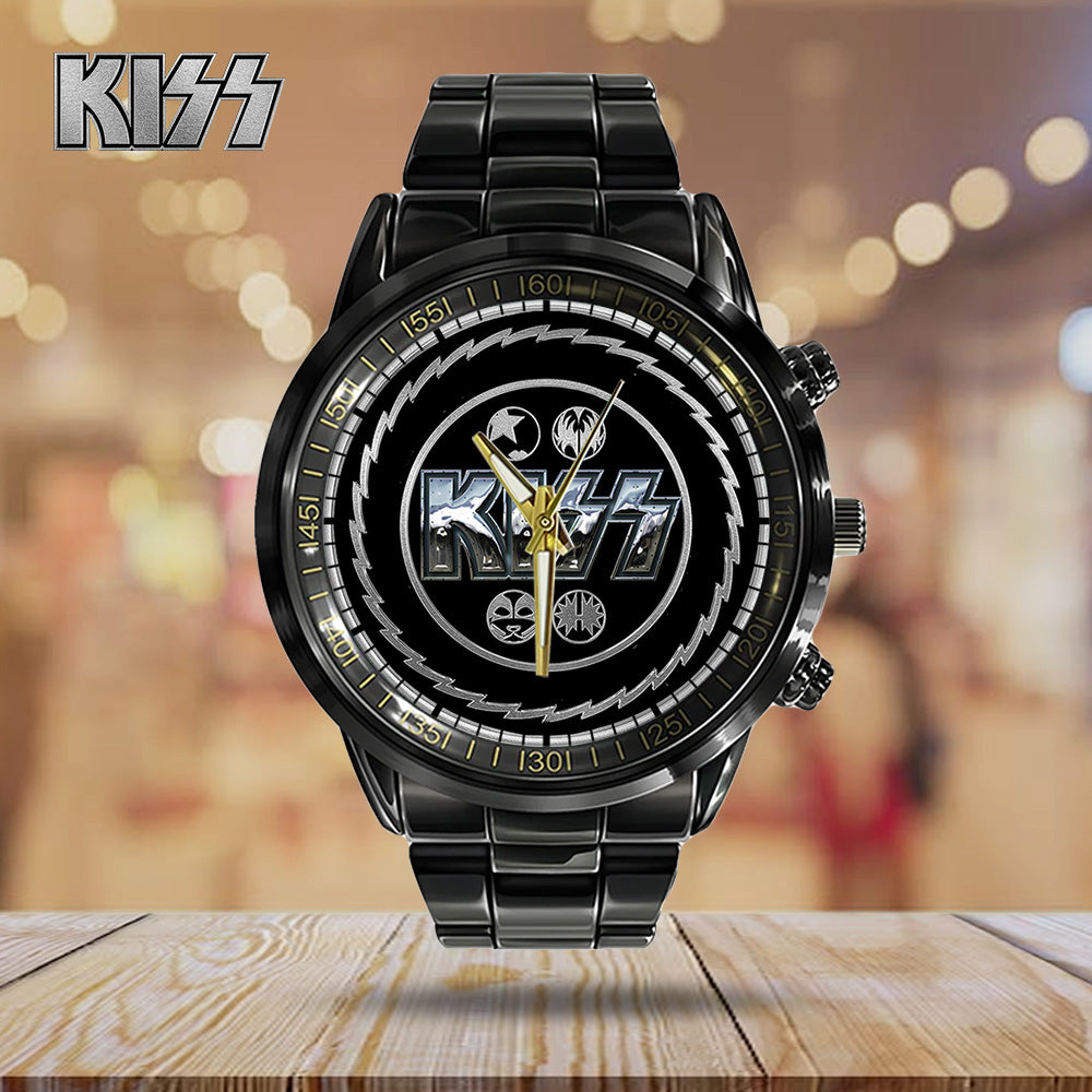 KISS Black Stainless Steel Watch - GNE 656