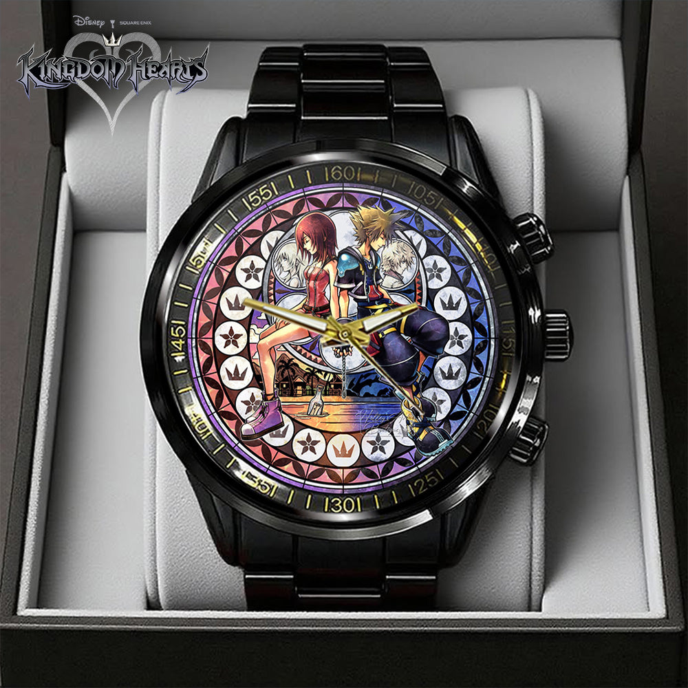 Kingdom Hearts 25th Anniversary Black Stainless Steel Watch - GNE7635