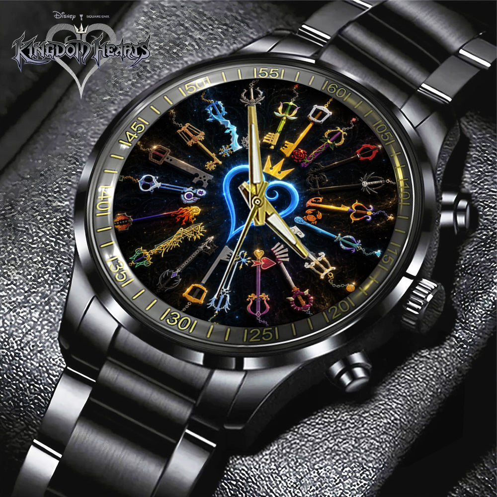 Kingdom Hearts 25th Anniversary Black Stainless Steel Watch - GNE7637