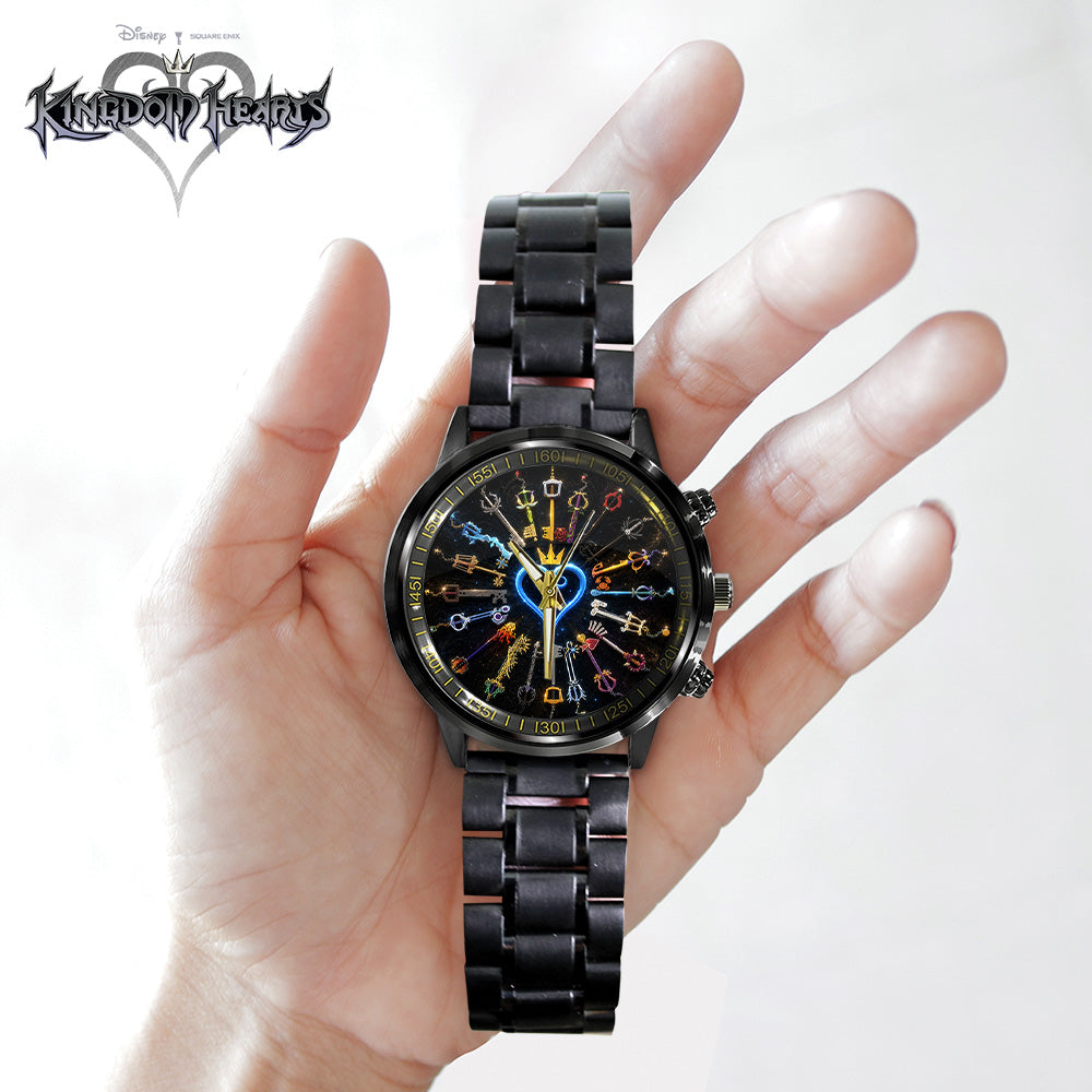Kingdom Hearts 25th Anniversary Black Stainless Steel Watch - GNE7637