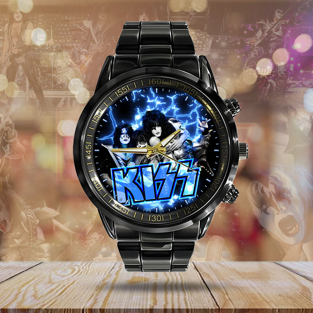 KISS Black Stainless Steel Watch - MAITM 7460