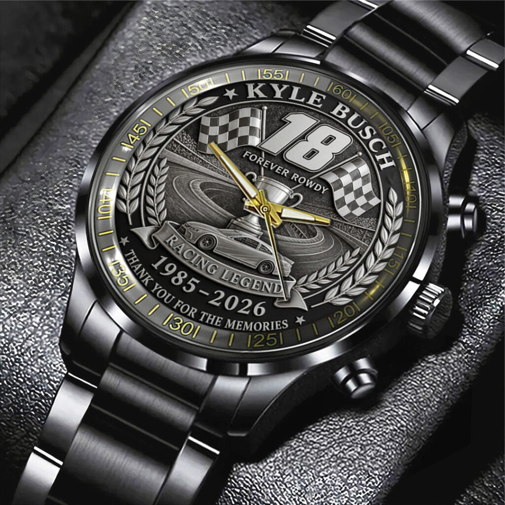 Kyle Busch Black Stainless Steel Watch - TANTN23162