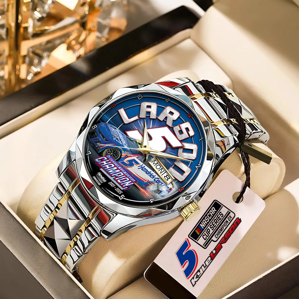 Kyle Larson 2025 NASCAR Cup Series Champion Alloy Luxury Quartz Watch - TANTN18548