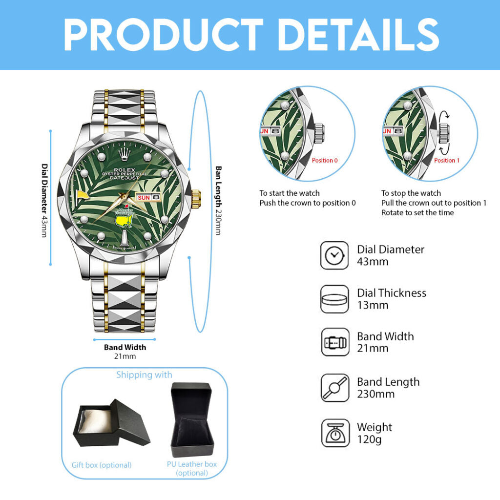 Masters Tournament x Rolex Alloy Luxury Quartz Watch - TMTHU4639