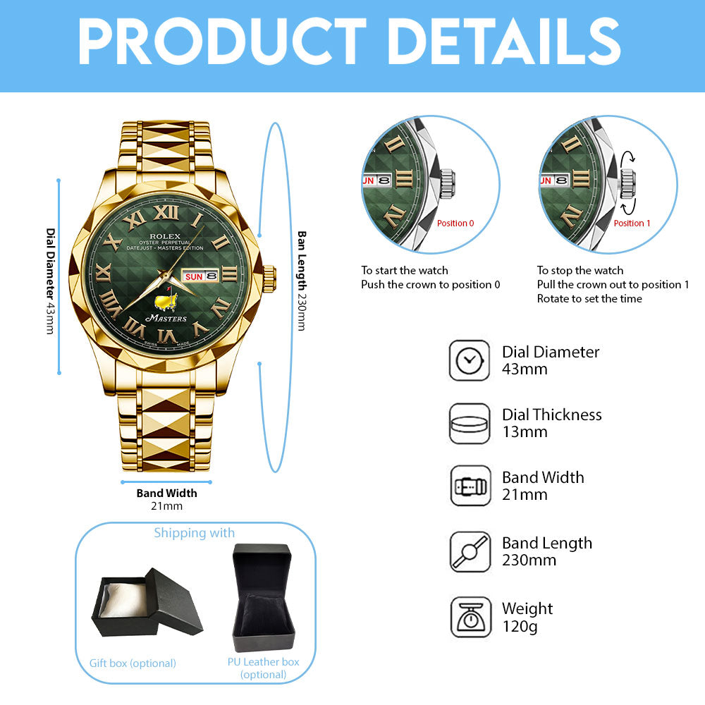 Masters Tournament x Rolex Alloy Luxury Quartz Watch - TMTHU5287