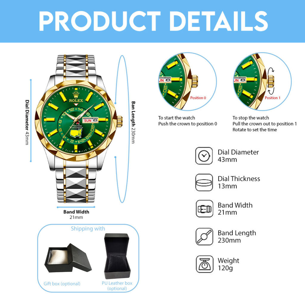 Masters Tournament x Rolex Alloy Luxury Quartz Watch - HOATT17211