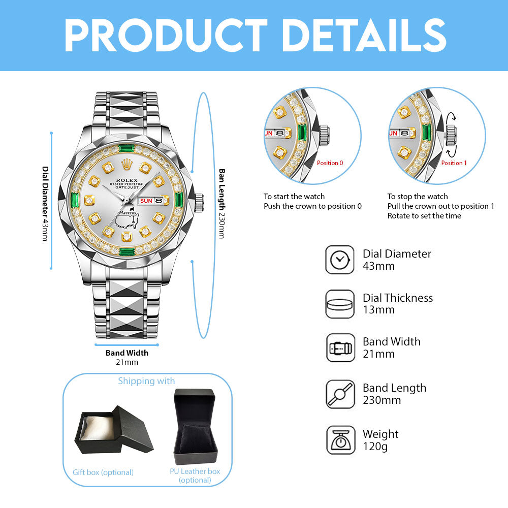Masters Tournament x Rolex Alloy Luxury Quartz Watch - MAITM14986