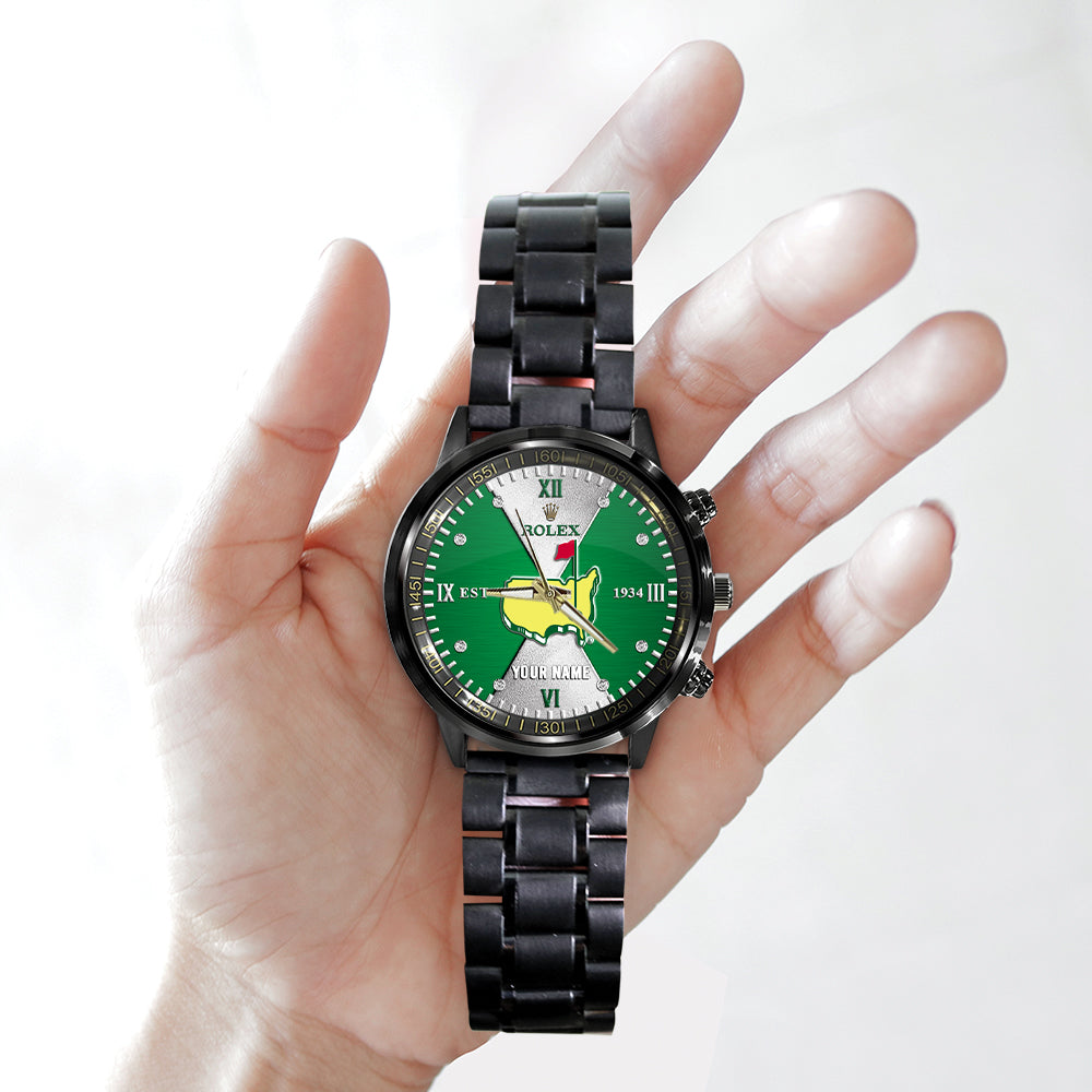 Personalized Masters Tournament x Rolex Black Stainless Steel Watch - MAITM 10535