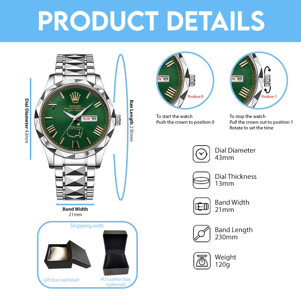 Masters Tournament x Rolex Alloy Luxury Quartz Watch - GNE5770