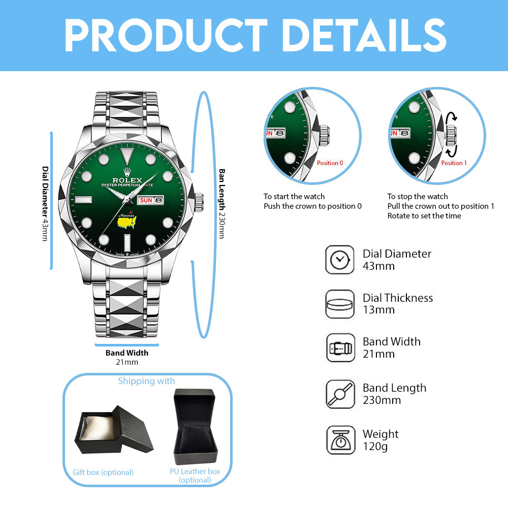 Masters Tournament x Rolex Alloy Luxury Quartz Watch - GNE5778