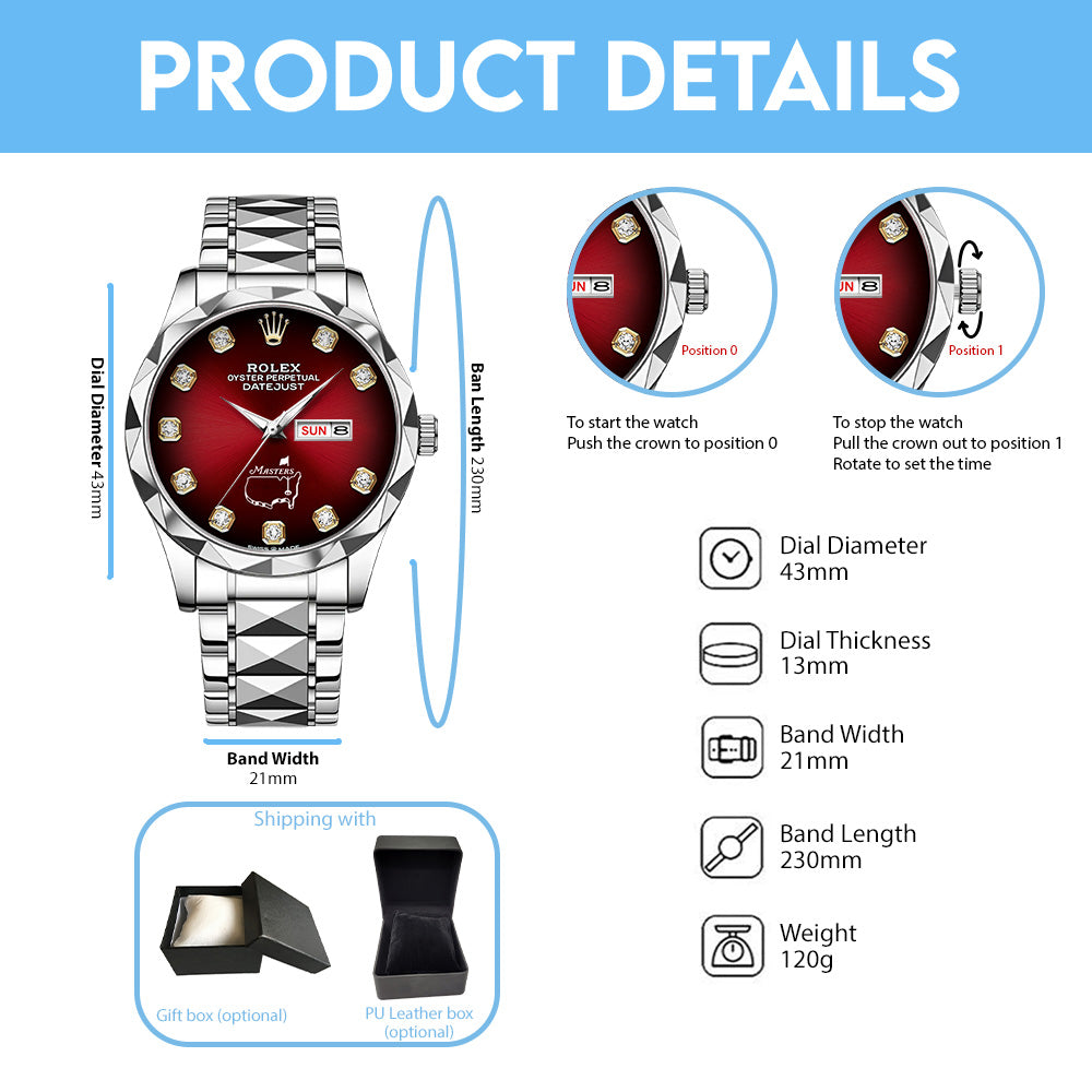 Masters Tournament x Rolex Alloy Luxury Quartz Watch - GNE6050