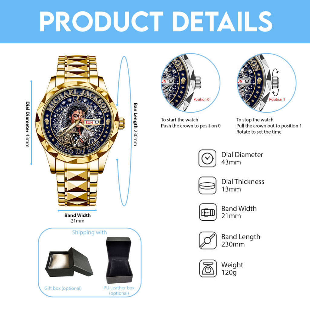 Michael Jackson Alloy Luxury Quartz Watch - TMTHU6259